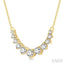 Graduated Diamond Smile Necklace