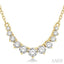 Graduated Diamond Smile Necklace
