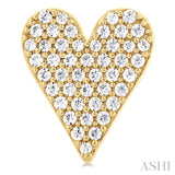 Pave-Set heart shape diamond fashion earrings