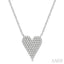 Pave-Set Heart Shape Diamond Pendant