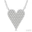 Pave-Set Heart Shape Diamond Pendant