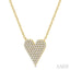 Pave-Set Heart Shape Diamond Pendant