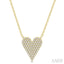 Pave-Set Heart Shape Diamond Pendant