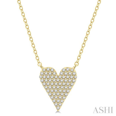 Pave-Set Heart Shape Diamond Pendant
