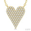 Pave-Set Heart Shape Diamond Pendant