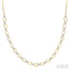 Oval Shape Link Diamond Fashion Necklace