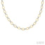 Oval Shape Link Diamond Fashion Necklace