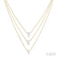 Pear Shape Diamond Layered Necklace