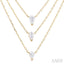 Pear Shape Diamond Layered Necklace