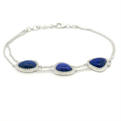 Sterling Silver Lapis Lazuli Bracelet