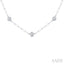 Bezel Set Paperclip Diamond Station Necklace