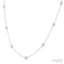 Bezel Set Paperclip Diamond Station Necklace
