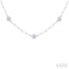 Bezel Set Paperclip Diamond Station Necklace