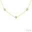 Bezel Set Paperclip Diamond Station Necklace