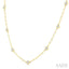 Bezel Set Paperclip Diamond Station Necklace