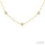 Bezel Set Paperclip Diamond Station Necklace