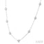 Bezel Set Paperclip Diamond Station Necklace