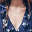Bezel Set Paperclip Diamond Station Necklace