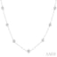 Bezel Set Paperclip Diamond Station Necklace