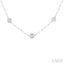 Bezel Set Paperclip Diamond Station Necklace