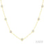 Bezel Set Paperclip Diamond Station Necklace