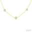 Bezel Set Paperclip Diamond Station Necklace