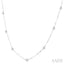 Bezel Set Paperclip Diamond Station Necklace