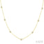Bezel Set Paperclip Diamond Station Necklace