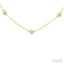 Bezel Set Paperclip Diamond Station Necklace