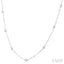 Bezel Set Paperclip Diamond Station Necklace