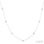 Bezel Set Paperclip Diamond Station Necklace