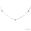 Bezel Set Paperclip Diamond Station Necklace