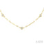 Bezel Set Paperclip Diamond Station Necklace