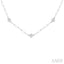 Bezel Set Paperclip Diamond Station Necklace