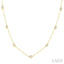 Bezel Set Paperclip Diamond Station Necklace