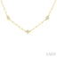 Bezel Set Paperclip Diamond Station Necklace