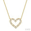 Heart Shape Baguette Diamond Pendant