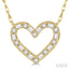Heart Shape Baguette Diamond Pendant