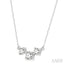 Round Shape Past Present & Future Diamond Necklace