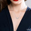 Round Shape Past Present & Future Diamond Necklace