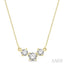 Round Shape Past Present & Future Diamond Necklace