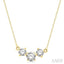 Round Shape Past Present & Future Diamond Necklace