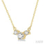 Round Shape Past Present & Future Diamond Necklace
