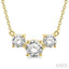 Round Shape Past Present & Future Diamond Necklace