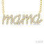 Script 'mama' Diamond Name Necklace