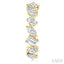 Mixed Shape Scatter Diamond Fashion Half Hoop Earrings