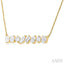 Mixed Shape Scatter Diamond Bar Fashion Necklace