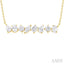 Mixed Shape Scatter Diamond Bar Fashion Necklace