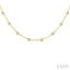 Bezel Set Diamond Station Necklace