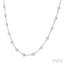 Bezel Set Diamond Station Necklace